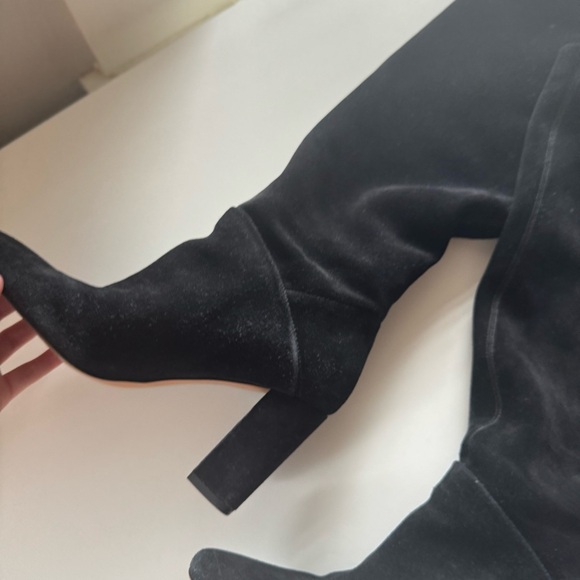 Banana Republic Tall Suede Black Knee-High Women's Boots Slouchy Style 7.5 - Picture 14 of 16